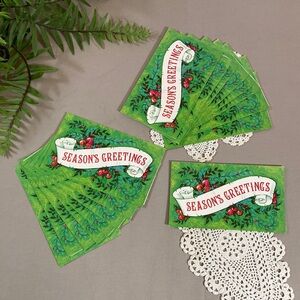 Vintage Cleo Season's Greetings Christmas Cards Set Of 17 With Envelopes